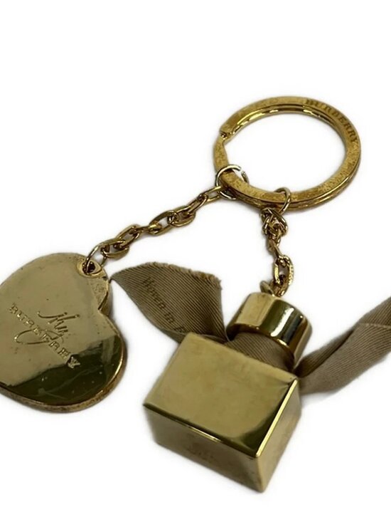 Burberry Accessories - Burberry - Gold Beige Hardware Chemical Fiber Bag Charm